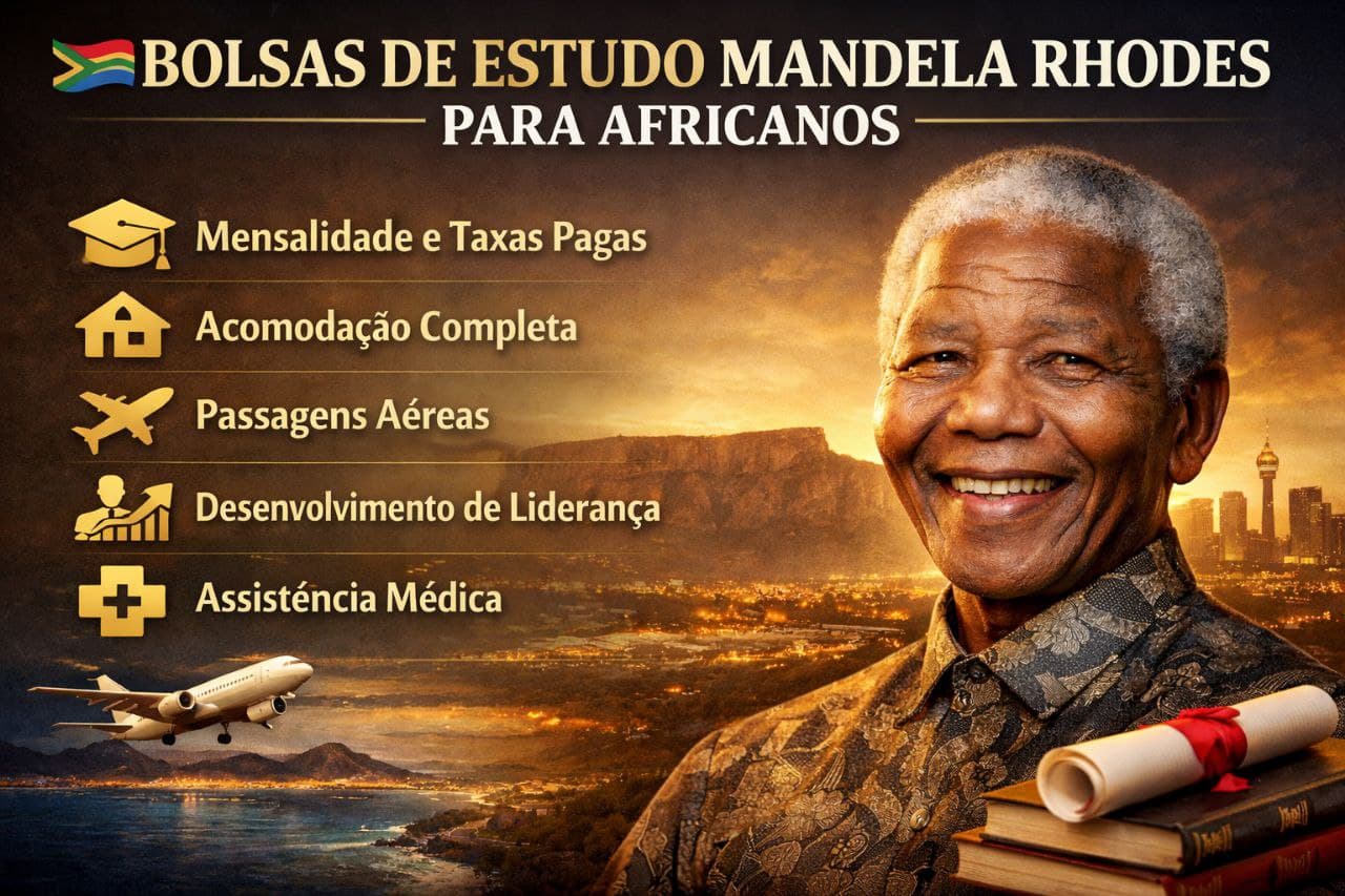 Bolsas de Estudo MANDELA RHODES 2027 para estudantes Africanos